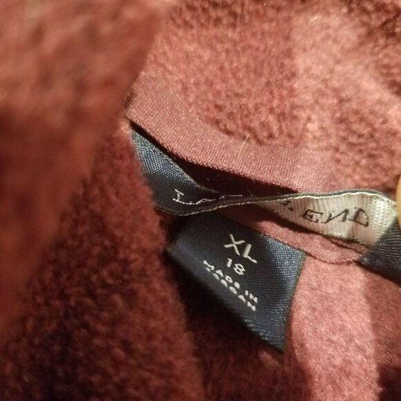 Lands End Womens Long Sleeves Sweater Sz XL 18 Mock Turtle Neck Pullover Maroon - Picture 4 of 7